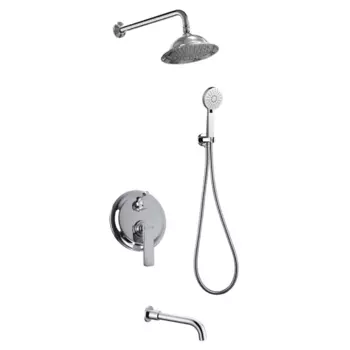 Душевой комплект встраиваемый Bronze de Luxe A800/9143-3 с изливом, хром