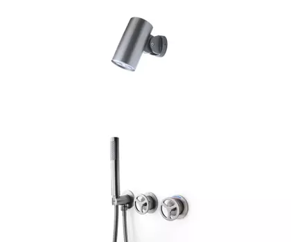 Душевой комплект Bronze de Luxe Liberty 5011GG-S встраиваемый без излива, графит