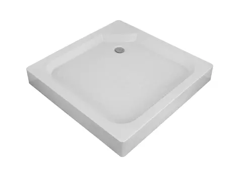 Душевой поддон акриловый Taliente 80x80 PTA-08082 белый, с сифоном и сливом