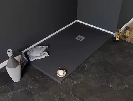 Душевой поддон Aquanet Pleasure 160х90 из литьевого мрамора, черный