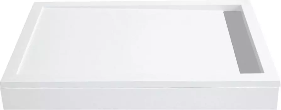 Душевой поддон Aquanet Stone Lite 120x80 из литьевого мрамора, с каркасом и панелью