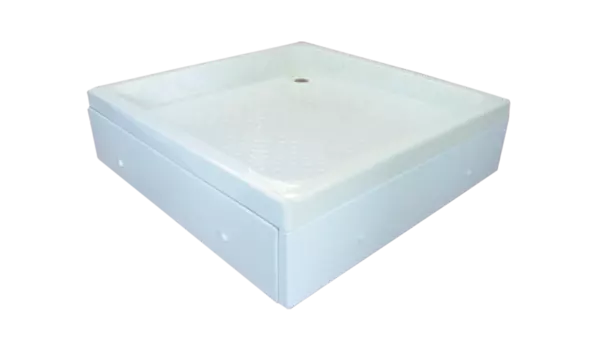 Душевой поддон из акрила Good Door Аполло 90 (с к-том ножек, 2-бок.экрана, без слива) ПН00007