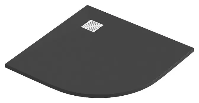 Душевой поддон из искусственного камня Good Door Essentia R 90x90 ЛП00181 черный