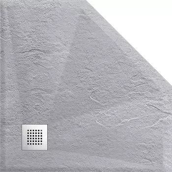 Душевой поддон из искусственного камня Vincea 100x100 VST-4SP1010G серый