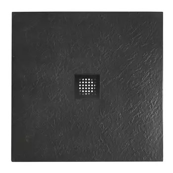Душевой поддон из литьевого мрамора BelBagno Uno 90x90 TRAY-MR-UNO-A-90-35-NERO-NO черный