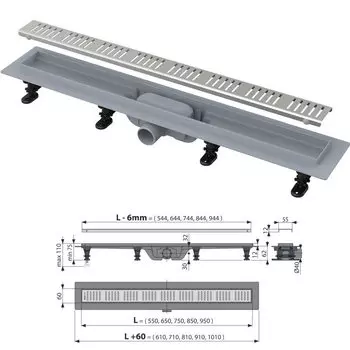 Душевой трап AlcaPlast APZ10-650