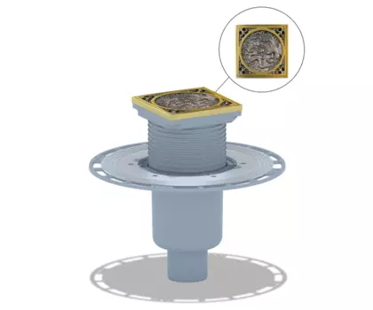 Душевой трап Bronze de Luxe 21986-5902 бронза