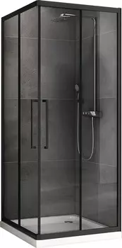 Душевой уголок 100x100 Abber Schwarzer Diamant AG02100BH , профиль черный