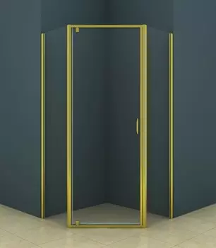 Душевой уголок 100x100 Azario AZ-112P золото