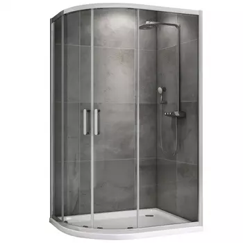 Душевой уголок Abber Schwarzer Diamant 110x90 AG01119 стекло прозрачное, профиль хром, без поддона