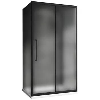 Душевой уголок Abber Schwarzer Diamant 150x80 AG30150BMH-S80BM-S80BM стекло матовое, профиль черный