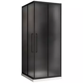 Душевой уголок Abber Schwarzer Diamant 80x80 AG02080BMH стекло матовое, профиль черный, без поддона