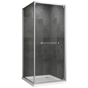 Душевой уголок Abber Schwarzer Diamant 90x90 AG0A090 стекло прозрачное, профиль хром