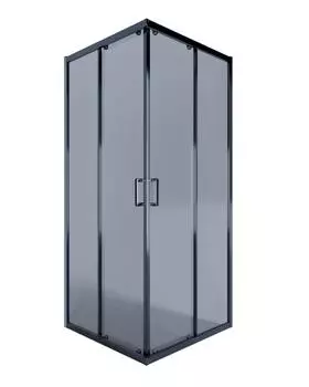 Душевой уголок Alex Baitler 100х100 AB14100B4 стекло тонированное, профиль черный, без поддона