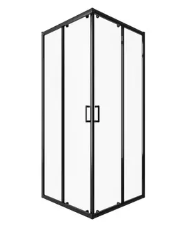Душевой уголок Alex Baitler 90х90 AB1490B1 стекло прозрачное, профиль черный, без поддона