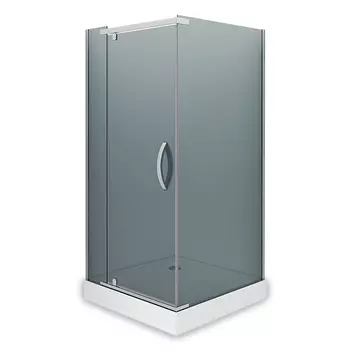 Душевой уголок Alex Baitler 90х90 AB244-90 стекло тонированное, профиль хром, без поддона