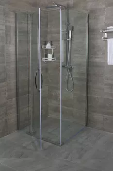 Душевой уголок Alex Baitler 90х90 AB 214-90 стекло прозрачное, профиль хром, без поддона
