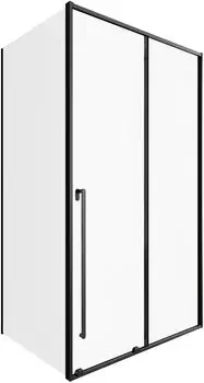 Душевой уголок Allen Brau Fantasy 120x90 3.11006.31 + 3.11013.31 стекло прозрачное, профиль черный матовый, без поддона