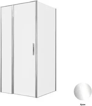 Душевой уголок Allen Brau Priority 100x90 3.31028.00 + 3.31043.00 стекло прозрачное, профиль хром, без поддона