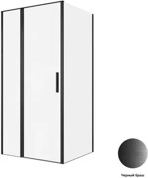 Душевой уголок Allen Brau Priority 100x90 3.31030.BBA + 3.31045.BBA стекло прозрачное, профиль черный браш, без поддона