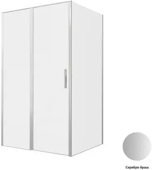 Душевой уголок Allen Brau Priority 120x100 3.31032.BA + 3.31047.BA стекло прозрачное, профиль серебро браш, без поддона