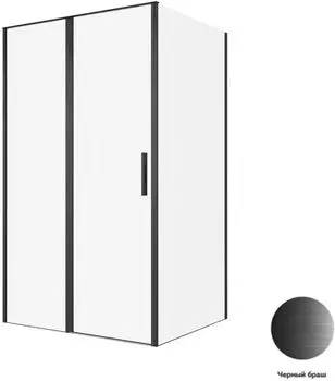 Душевой уголок Allen Brau Priority 120x80 3.31033.BBA + 3.31042.BBA стекло прозрачное, профиль черный браш, без поддона