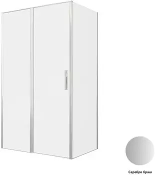 Душевой уголок Allen Brau Priority 120x80 3.31032.BA + 3.31041.BA стекло прозрачное, профиль серебро браш, без поддона