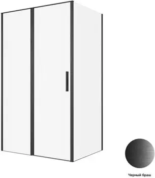 Душевой уголок Allen Brau Priority 120x90 3.31033.BBA + 3.31045.BBA стекло прозрачное, профиль черный браш, без поддона