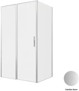 Душевой уголок Allen Brau Priority 120x90 3.31032.BA + 3.31044.BA стекло прозрачное, профиль серебро браш, без поддона