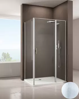 Душевой уголок Allen Brau Priority 120x90, стекло прозрачное, профиль серебро, без поддона