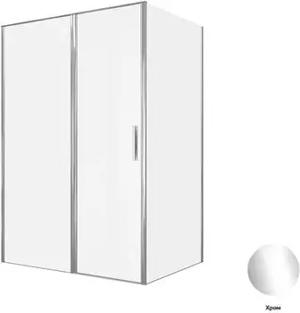 Душевой уголок Allen Brau Priority 140x100 3.31034.00 + 3.31046.00 стекло прозрачное, профиль хром, без поддона