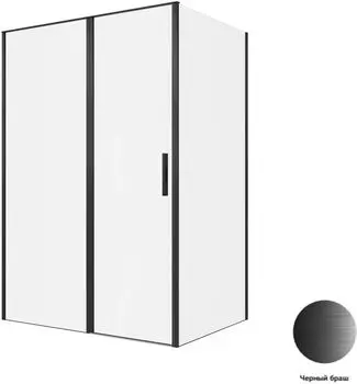 Душевой уголок Allen Brau Priority 140x100 3.31036.BBA + 3.31048.BBA стекло прозрачное, профиль черный браш, без поддона