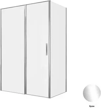 Душевой уголок Allen Brau Priority 140x80 3.31034.00 + 3.31040.00 стекло прозрачное, профиль хром, без поддона