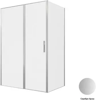 Душевой уголок Allen Brau Priority 140x90 3.31035.BA + 3.31044.BA стекло прозрачное, профиль серебро браш, без поддона