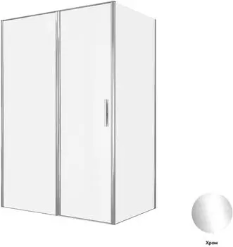 Душевой уголок Allen Brau Priority 140x90 3.31034.00 + 3.31043.00 стекло прозрачное, профиль хром, без поддона