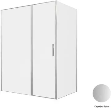 Душевой уголок Allen Brau Priority 160x100 3.31038.BA + 3.31047.BA стекло прозрачное, профиль серебро браш, без поддона