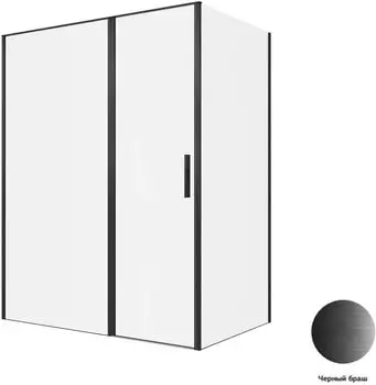 Душевой уголок Allen Brau Priority 160x100 3.31039.BBA + 3.31048.BBA стекло прозрачное, профиль черный браш, без поддона