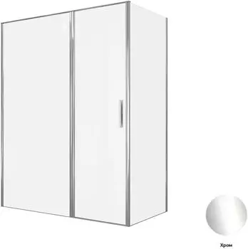 Душевой уголок Allen Brau Priority 160x80 3.31037.00 + 3.31040.00 стекло прозрачное, профиль хром, без поддона