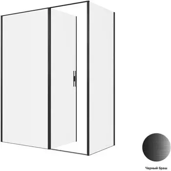 Душевой уголок Allen Brau Priority 160x80 3.31039.BBA + 3.31042.BBA стекло прозрачное, профиль черный браш, без поддона