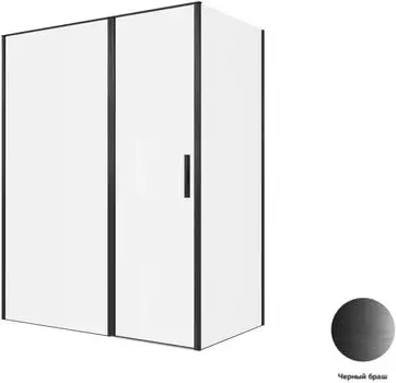 Душевой уголок Allen Brau Priority 160x90 3.31039.BBA + 3.31045.BBA стекло прозрачное, профиль черный браш, без поддона