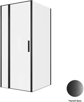 Душевой уголок Allen Brau Priority 90x100 3.31027.BBA + 3.31048.BBA стекло прозрачное, профиль черный браш, без поддона