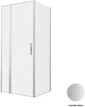 Душевой уголок Allen Brau Priority 90x80 3.31026.BA + 3.31041.BA стекло прозрачное, профиль серебро браш, без поддона