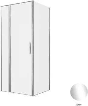 Душевой уголок Allen Brau Priority 90x80 3.31025.00 + 3.31040.00 стекло прозрачное, профиль хром, без поддона