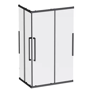 Душевой уголок Am.Pm Func Square Slide 120х80 W84G-403-12080-BТ без поддона, профиль черный, стекло прозрачное