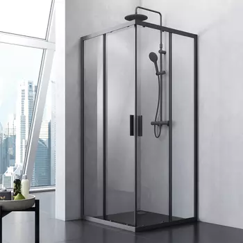 Душевой уголок Am.Pm Gem S 90х90 см W93G-403-090BT профиль черный