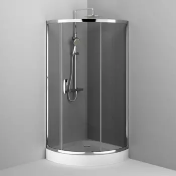 Душевой уголок Am.Pm Like 90x90 W83G-315-090CG стекло тонированное, профиль глянцевый хром, без поддона