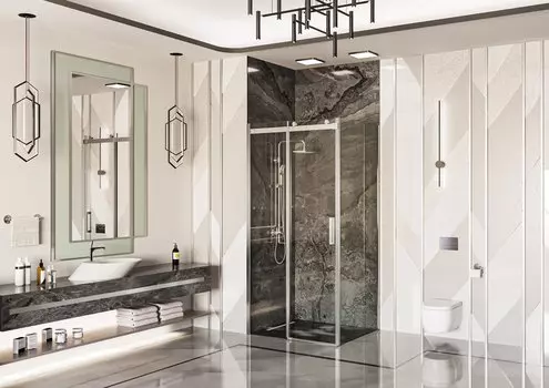 Душевой уголок Ambassador Benefit 120x100 19021101HX-100HX стекло прозрачное, профиль хром, без поддона