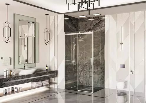 Душевой уголок Ambassador Benefit 130x100 19021102HX-100HX стекло прозрачное, профиль хром, без поддона