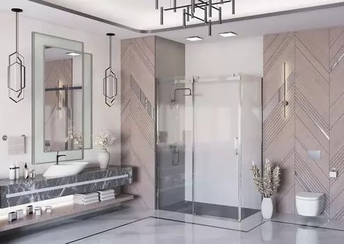 Душевой уголок Ambassador Benefit 160x110 19021105HX-110HX стекло прозрачное, профиль хром, без поддона