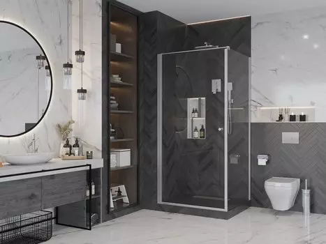 Душевой уголок Ambassador Elysium 100x90 111011111CX-90CX стекло прозрачное, профиль хром, без поддона